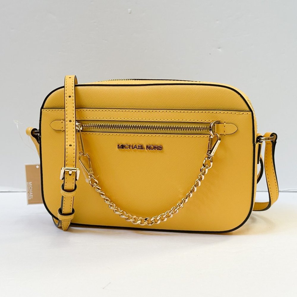 Michael Kors Jet Set Item East West Chain Shoulder Crossbody Bag Daffodil - Picture 4 of 12